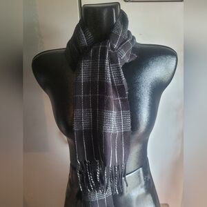 Tip Top Scarf in Black and White Plaid